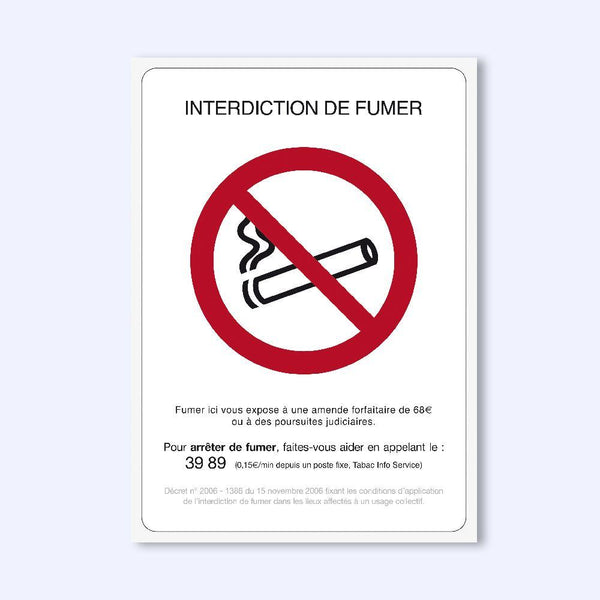2 Affichages Interdiction de Fumer (Pack Spécial Restaurant <strong>Livraison Offerte</strong> / 1 stylo permanent + 1 stylo effaçable offerts)