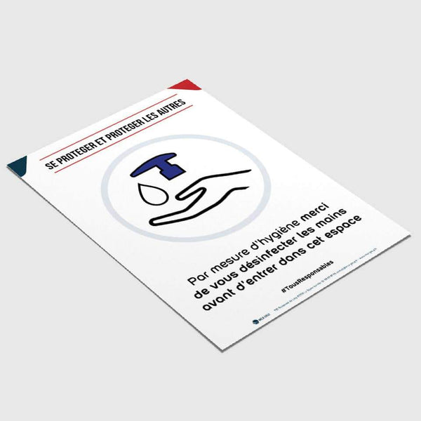 Affichage Covid-19 Gel Hydroalcoolique Bar & Restaurant