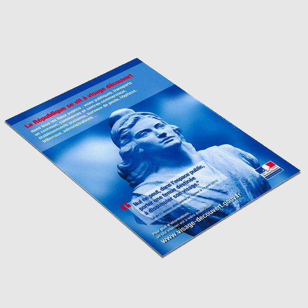 Affichage Marianne République à Visage découvert Dissimulation du Visage Interdite MCA Group 