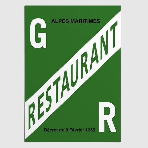 Panneau de Licence GR (Grande Restauration) / Alpes Maritimes (06) Licence Grande Restauration (Alpes-Maritimes) MCA Group 