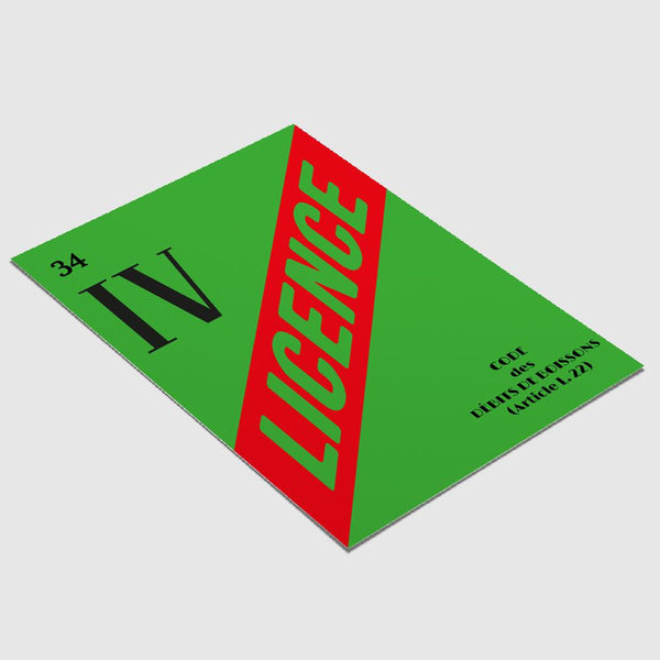 Panneau de Licence 4 / Herault (34) Licence IV (Hérault) MCA Group 