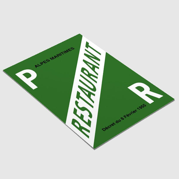 Panneau de Licence PR (Petite Restauration) / Alpes Maritimes (06) Licence Petite Restauration (Alpes-Maritimes) MCA Group 