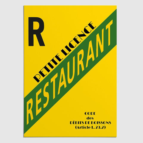 Panneau de Licence PR (Petite Restauration) / Herault (34) Licence Petite Restauration (Hérault) MCA Group 